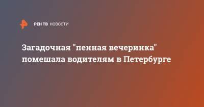 Загадочная "пенная вечеринка" помешала водителям в Петербурге