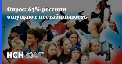 Опрос: 63% россиян ощущают нестабильность