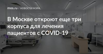 В Москве откроют еще три корпуса для лечения пациентов с COVID-19