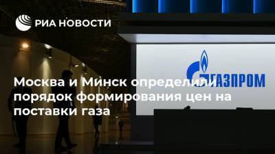 Москва и Минск определили порядок формирования цен на поставки газа