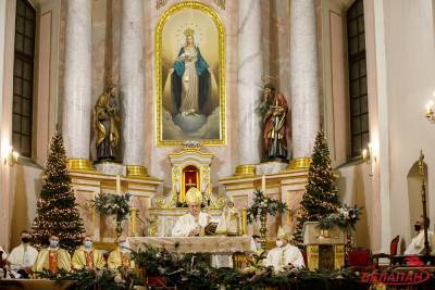 Рождественская месса прошла в минском костеле Пресвятой Девы Марии