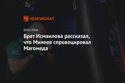 Брат Исмаилова рассказал, что Минеев спровоцировал Магомеда