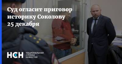 Суд огласит приговор историку Соколову 25 декабря