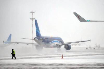 Аэропорты Москвы задержали десятки рейсов из-за снегопада