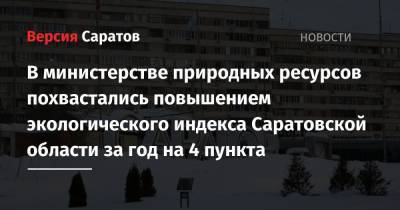 В министерстве природных ресурсов похвастались повышением экологического индекса Саратовской области за год на 4 пункта