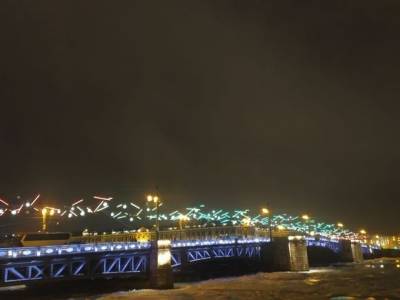 «Дубинки полицейских за 12,5 млн рублей»: петербуржцев разозлила новая подсветка Дворцового моста (фото)