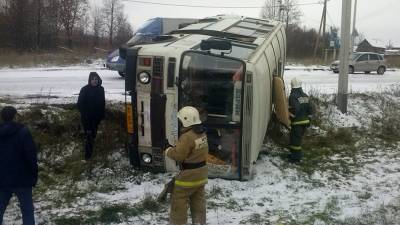 Появилось видео момента ДТП с автобусом в Рязанской области