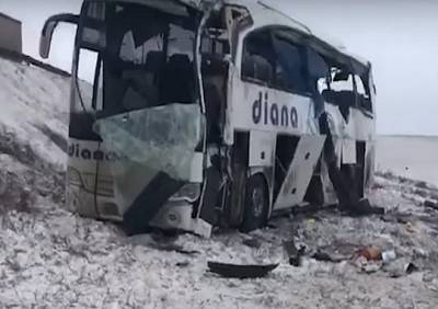 Опубликовано видео из автобуса, попавшего в ДТП в Скопинском районе