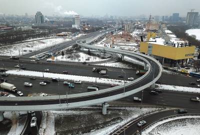 Собянин открыл реконструированную развязку на пересечении МКАД с Волоколамским шоссе