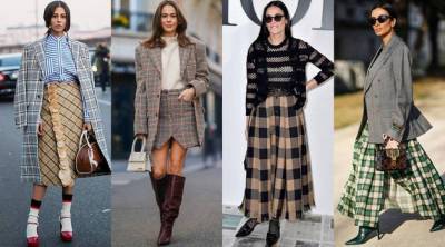 С чем носить юбку в клетку: 15 стильных примеров