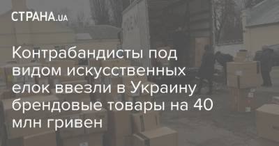 Контрабандисты под видом искусственных елок ввезли в Украину брендовые товары на 40 млн гривен