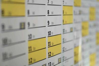 Роструд опубликовал календарь выходных дней на 2021 год