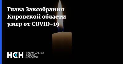 Глава Заксобрания Кировской области умер от COVID-19