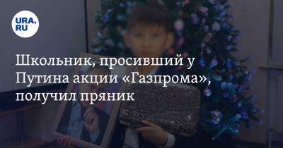 Школьник, просивший у Путина акции «Газпрома», получил пряник