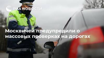 Москвичей предупредили о массовых проверках на дорогах