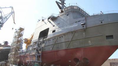 Исследовательское судно «Евгений Горигледжан» спустили на воду в Калининграде