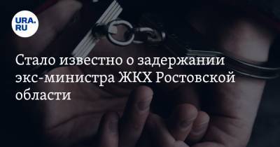 Стало известно о задержании экс-министра ЖКХ Ростовской области