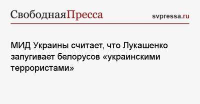 МИД Украины считает, что Лукашенко запугивает белорусов «украинскими террористами»