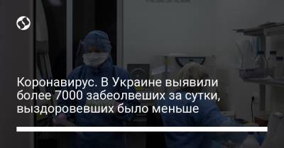 Коронавирус. В Украине выявили более 7000 забеолвеших за сутки, выздоровевших было меньше