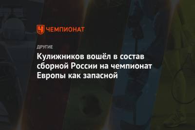 Кулижников вошёл в состав сборной России на чемпионат Европы как запасной