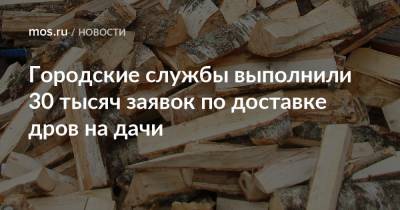 Петр Бирюков - Городские службы выполнили 30 тысяч заявок по доставке дров на дачи - mos.ru - Москва