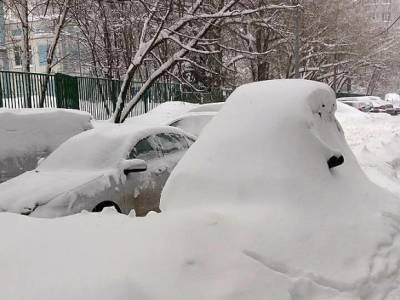 Москву завалило снегом из-за циклона «Грета»