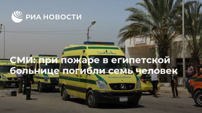 СМИ: при пожаре в египетской больнице погибли семь человек