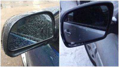 Элементарный способ, чтобы автомобильные зеркала не покрывались каплями дождя и льдом
