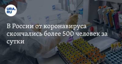 В России от коронавируса скончались более 500 человек за сутки