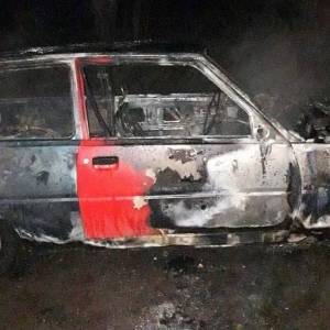 В Запорожье загорелось авто. Фото