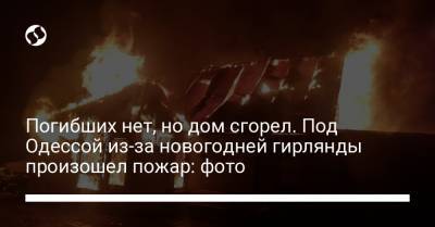 Погибших нет, но дом сгорел. Под Одессой из-за новогодней гирлянды произошел пожар: фото