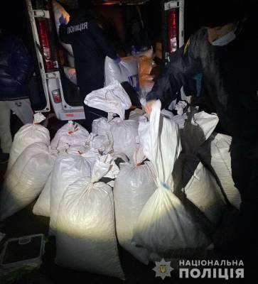 В Житомирской области задержали микроавтобус с 700 кг янтаря