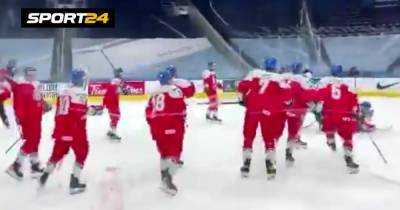 Эмоциональная реакция на победу над сборной России. Чехи высыпали на лед и сбили с ног вратаря: видео
