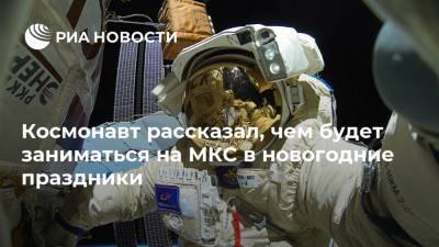 Космонавт рассказал, чем будет заниматься на МКС в новогодние праздники