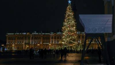 Новогодняя елка на Дворцовой площади попала в топ-3 самых высоких в России