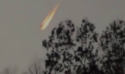 Странный огненный метеор запечатлели на видео жители штата Вирджиния