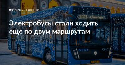 Электробусы стали ходить еще по двум маршрутам - mos.ru