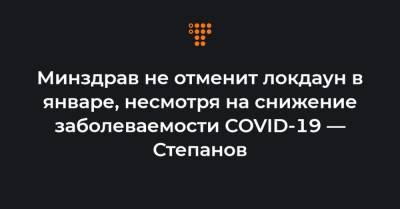 Минздрав не отменит локдаун в январе, несмотря на снижение заболеваемости COVID-19 — Степанов