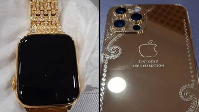 Израильский араб пытался ввезти из Дубая золотой айфон и часы с бриллиантами