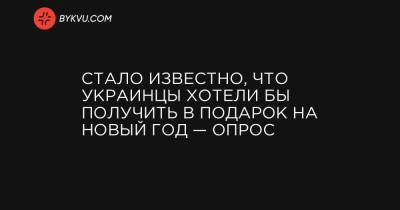 Стало известно, что украинцы хотели бы получить в подарок на Новый год — опрос