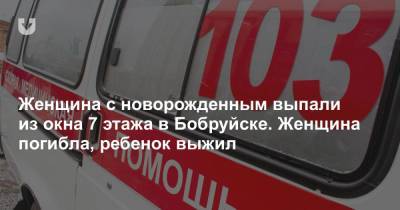 Женщина с новорожденным выпали из окна 7 этажа в Бобруйске. Женщина погибла, ребенок выжил