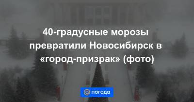 40-градусные морозы превратили Новосибирск в «город-призрак» (фото)