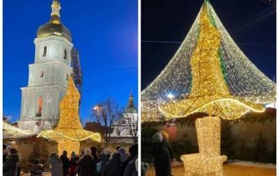 На Софийскую площадь вернули скандальную шляпу, снятую с новогодней елки (ФОТО)