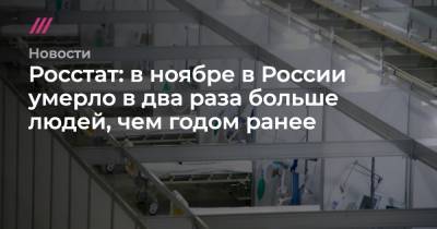 Росстат: в ноябре в России умерло в два раза больше людей, чем годом ранее