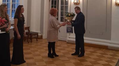 Руководитель Ассоциации белорусов Эстонии удостоена медали "100 лет дипломатической службе Беларуси"