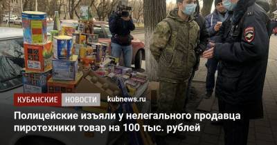 Полицейские изъяли у нелегального продавца пиротехники товар на 100 тыс. рублей