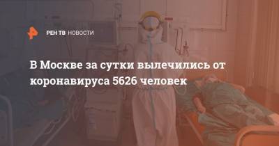 В Москве за сутки вылечились от коронавируса 5626 человек