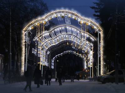 В южно-сахалинском городском парке появился светомузыкальный тоннель