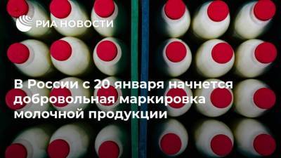 В России с 20 января начнется добровольная маркировка молочной продукции