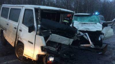 В Чериковском районе при лобовом столкновении двух микроавтобусов пострадали три человека